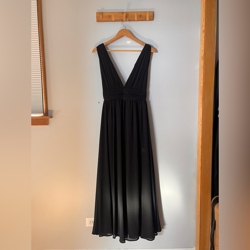 Lulu's Heavenly Hues Black Maxi Dress